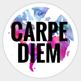 Watercolor World Carpe Diem Sticker